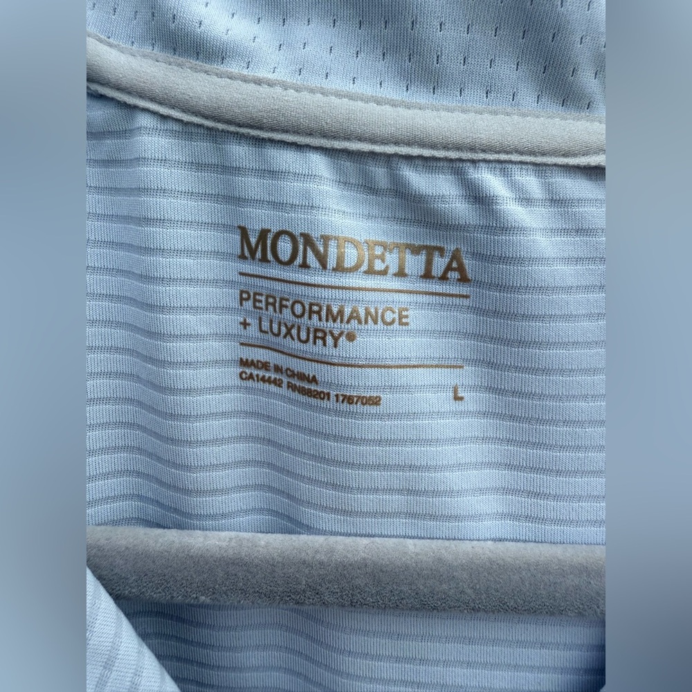 Mondetta Wonen’s Lightweight Sky Blue Quarter-Zip Pullover Shirt Size Large NWOT - Picture 7 of 14